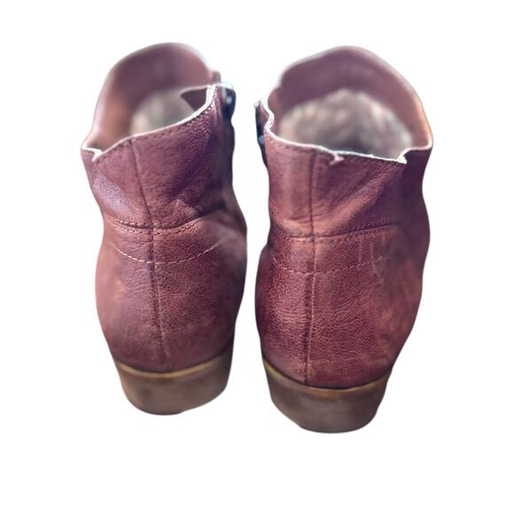 Lucky Brand Leather Ankle Boots Women’s 9M Oxblood Brown Western Booties - Picture 3 of 11